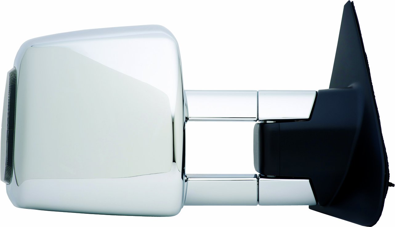 Fit System Replacement 70131T Passenger Side Dual Mirror, Chrome
