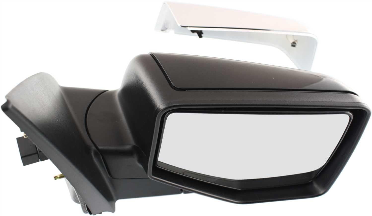Power Mirror for Ford Explorer GO-PARTS 2006-2010, Right (Passenger) Side, Manual Folding, Non-Heated, Chrome/Paintable, 2 Caps, with Puddle Light, Replacement 2007 2008 2009