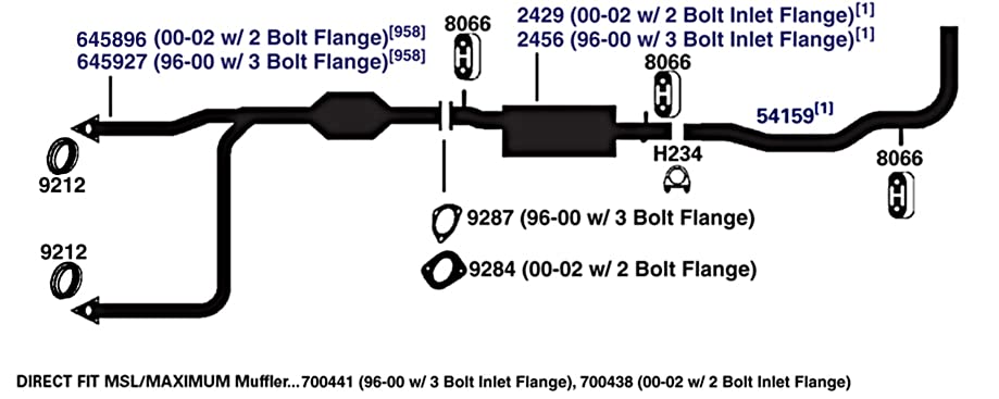 Exhaust Muffler AP Exhaust Products 2429
