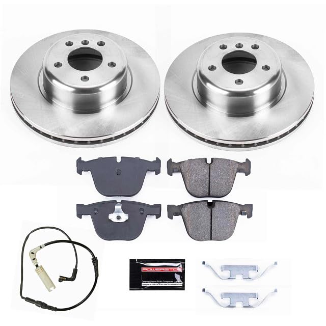 Power Stop KOE5694 Rear Replacement Brake Kit-OE Brake Rotors & Ceramic Brake Pads For BMW ActiveHybrid 7 2013-2015 [Model Specific]