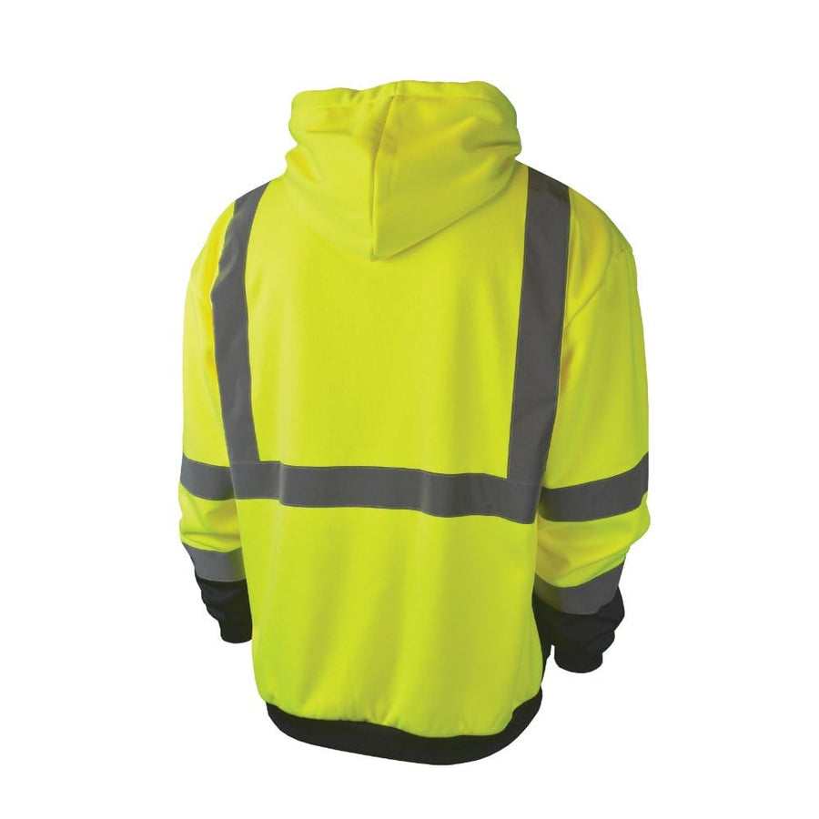Radians CLASS 3 HOODED SWEATSHIRT SJ01B-3ZGS - HI-VIZ GREEN, Green, Large
