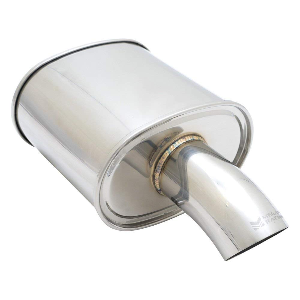Megan Racing 2.5" Inlet MR-MU-MFG 3.5" SINGLE Curved Stainless Steel Tip