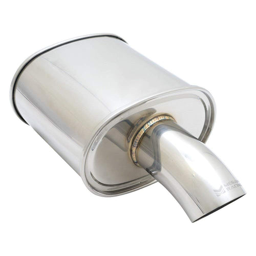 Megan Racing 2.5" Inlet MR-MU-MFG 3.5" SINGLE Curved Stainless Steel Tip