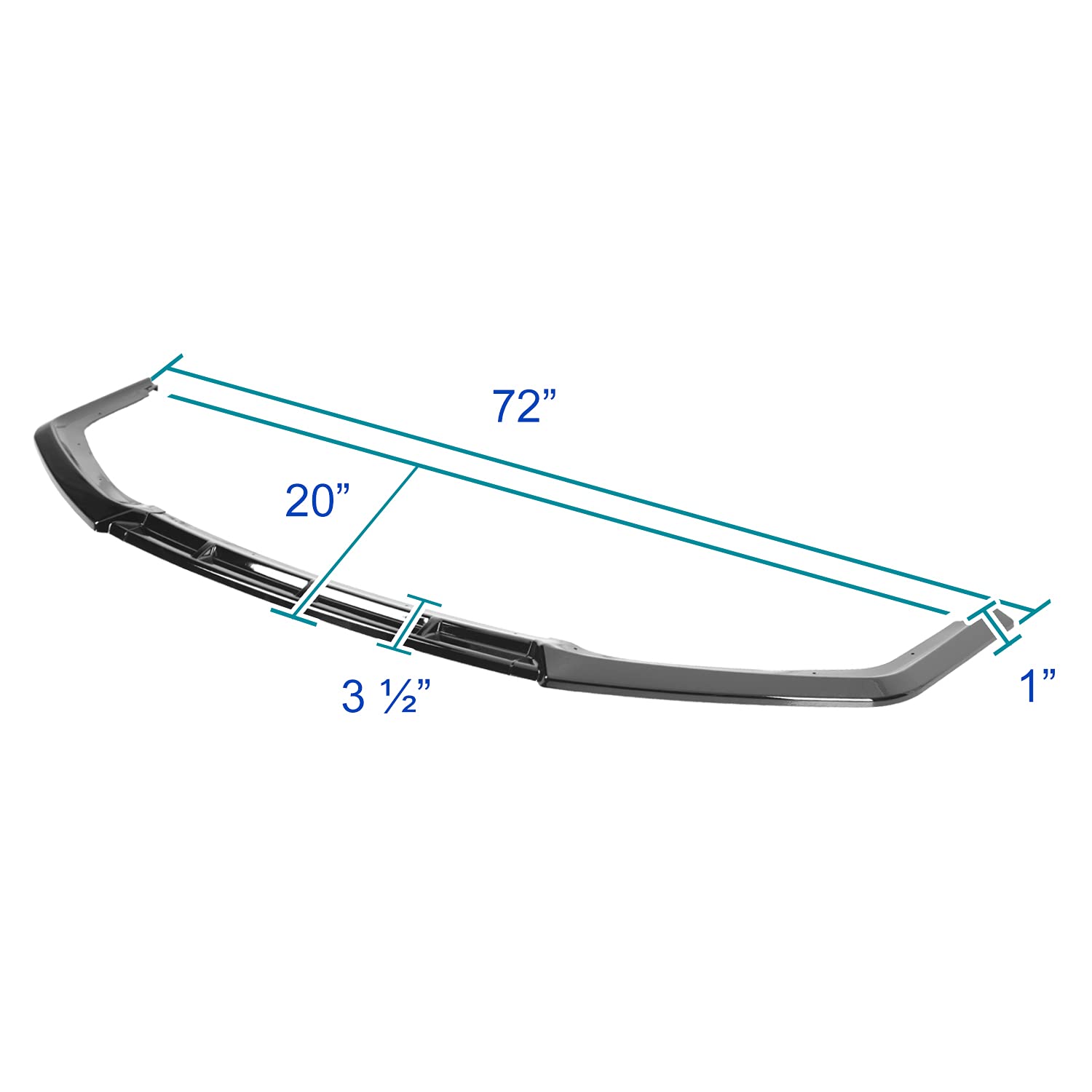 Glossy Black Spec-D Tuning Front Bumper Lip Spoiler Compatible with 2017-2021 Honda Civic Si Hatchback