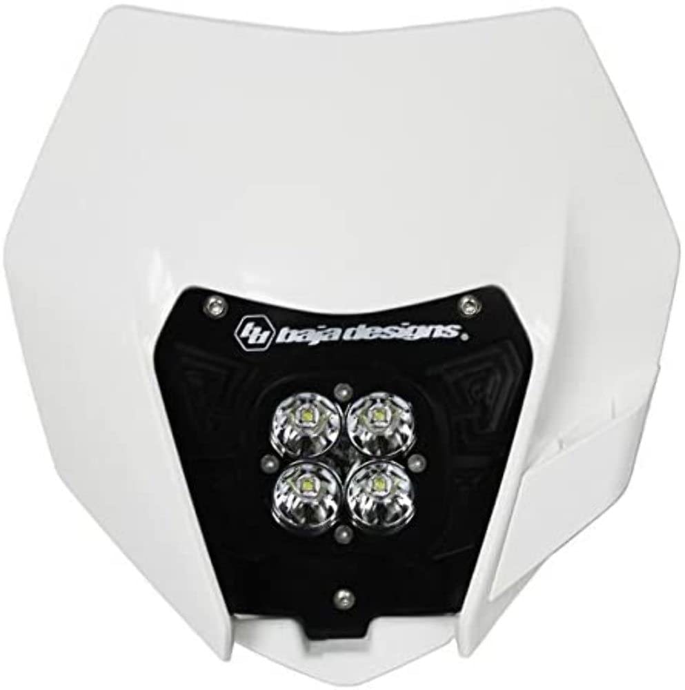 Baja Designs Pro Squadron (D/C) LED Headlight Kit with Shell for KTM Motorcycle (Driving/Combo; Clear)