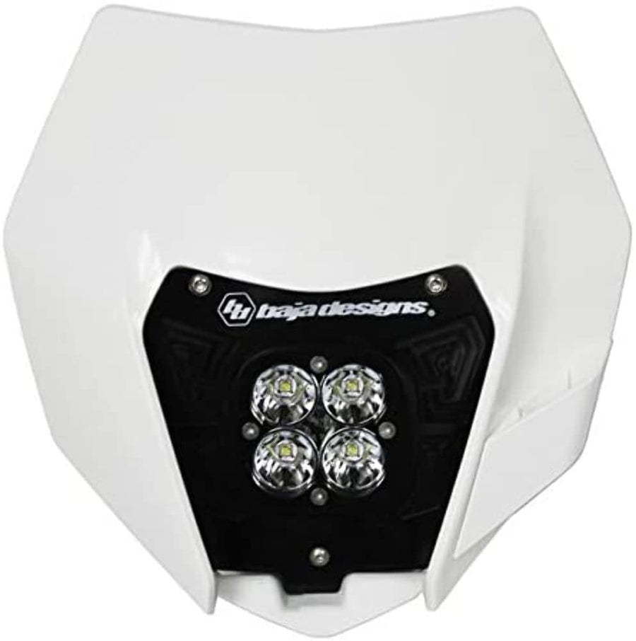Baja Designs Pro Squadron (D/C) LED Headlight Kit with Shell for KTM Motorcycle (Driving/Combo; Clear)