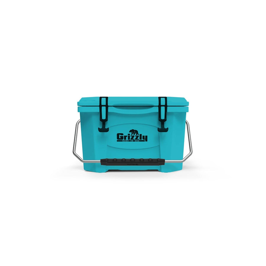 20 Cooler Grizzly | 20 qt Ice Chest Durable Rotomolded Insulated | Made in USA | Warranty for Life | For Beach Boat Camping Fishing Hunting | G20 | Teal