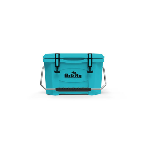20 Cooler Grizzly | 20 qt Ice Chest Durable Rotomolded Insulated | Made in USA | Warranty for Life | For Beach Boat Camping Fishing Hunting | G20 | Teal