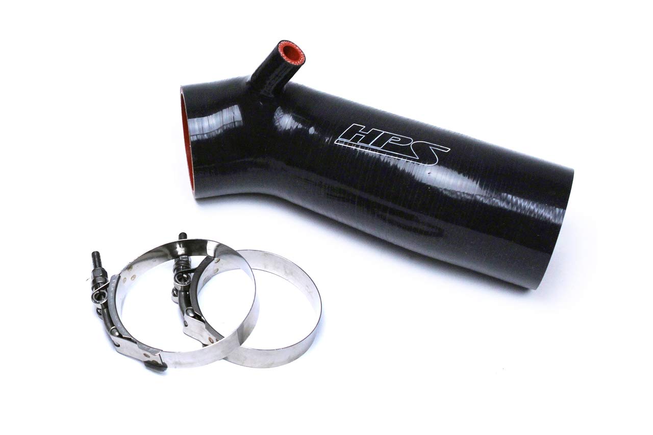 Black HPS 57-1445-BLK Silicone Air Intake Hose Post MAF Tube