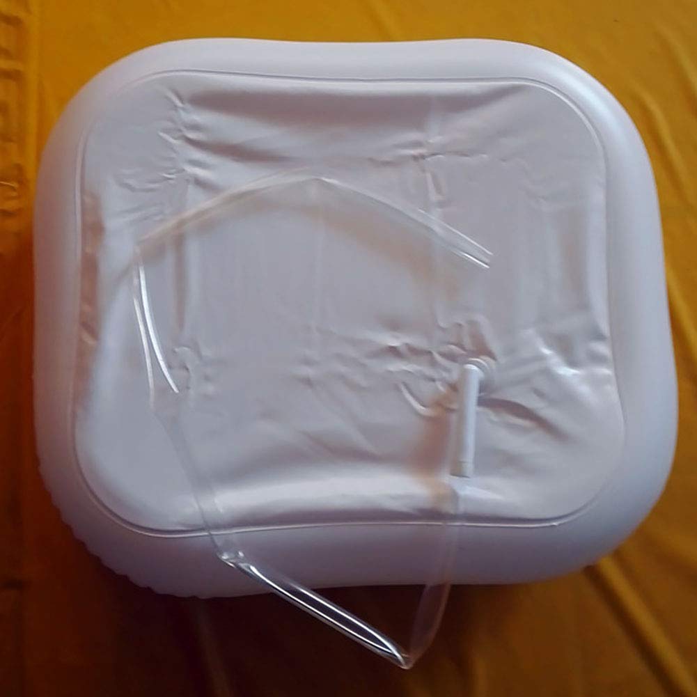 portable inflatable hair washer, inflatable shampoo basin with drain tube, bedside shower system for washing hair in bed, elderly, injured and handicapped