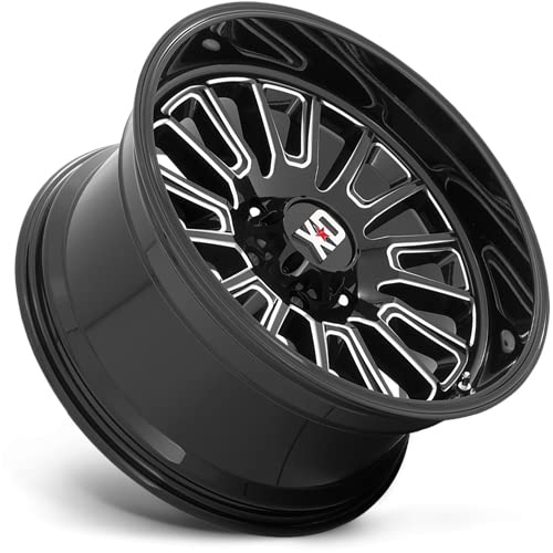 Xd864 Rover Gloss Black Milled Wheel with Alloy Steel XD Wheels (20 x 9. inches /8 x 124 mm, 18 mm Offset)