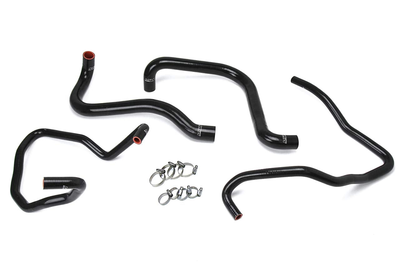 Black HPS 57-1589-BLK Silicone Radiator and Heater Coolant Hose Kit