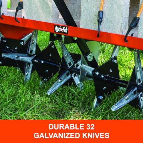 48" Agri-Fab Tow Behind Lawn Plug Aerator with Universal Hitch; Designed to Pull Behind Lawn & Garden Tractors