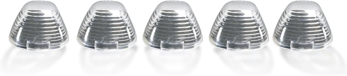 RECON - 5-PC Cab Lights Lenses Fits 1999-2016 Super Duty Amber Xenon Bulbs with Clear Lens (Replaces Factory/OEM Cab Lenses)