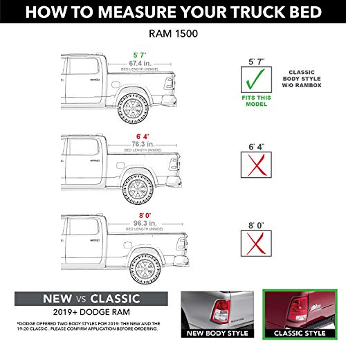 UnderCover RealTruck Lux One-Piece Truck Bed Tonneau Cover | UC3086L-PAR | Fits 2012 - 2018 Dodge Ram 1500 Crew Cab without RamBox (PAR- Maximum Steel) 5' 7" Bed (67.4")