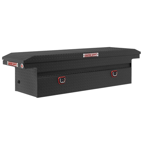 Weather Guard Saddle Truck Box Model 121-52-04, Aluminum, For Full Size Trucks, Low Profile, Textured Matte Black, 11.0 cu ft capacity
