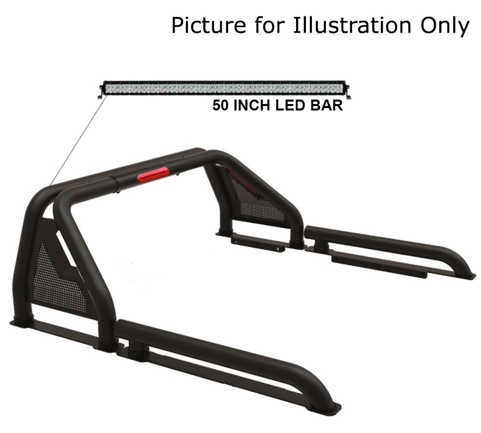 Gladiator Black Horse Roll Bar W/40" Led Light Bar Modular Black Compatible with 2019-2022 Ford Ranger-GLRB-07B-KIT