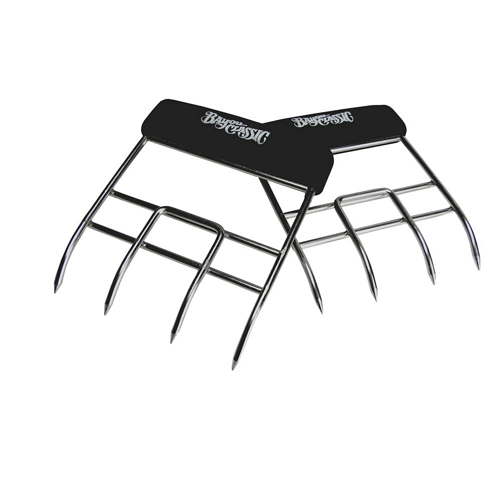 Bayou Classic Stainless 500-708 Bayou Claws Features Claws w/ Soft Grip Handles Perfect For Shredding Cooked Pork Beef Chicken and Alligator