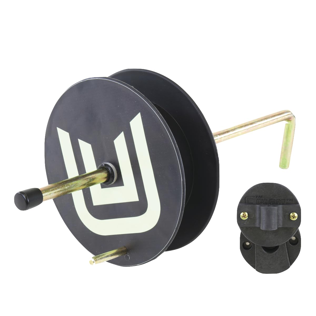Rattle Reel CLAM Outdoors for Ice Fishing - Adjustable Spool Tension, Glow-in-The-Dark Indicator, Secure Mounting