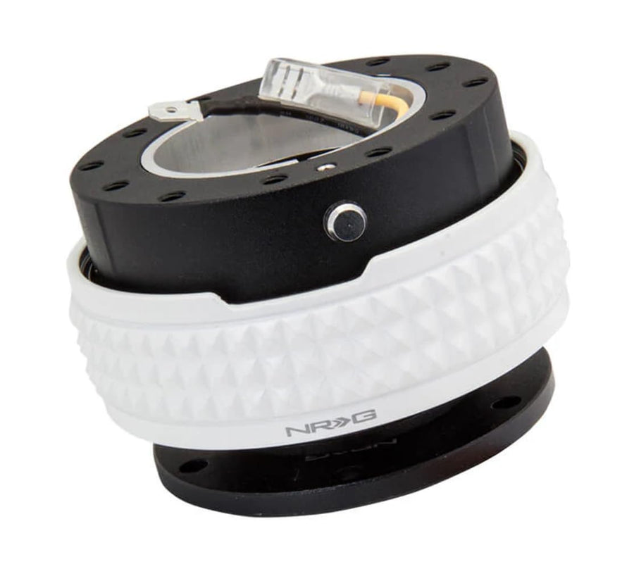 NRG Innovations GEN 2.1 NRG-SRK-210BK-GL Steering Wheel Quick Release Adapter, 6-Hole & 6x70 and 6x74mm Bolt Patterns Black Body/Glow in the Dark Pyramid Ring