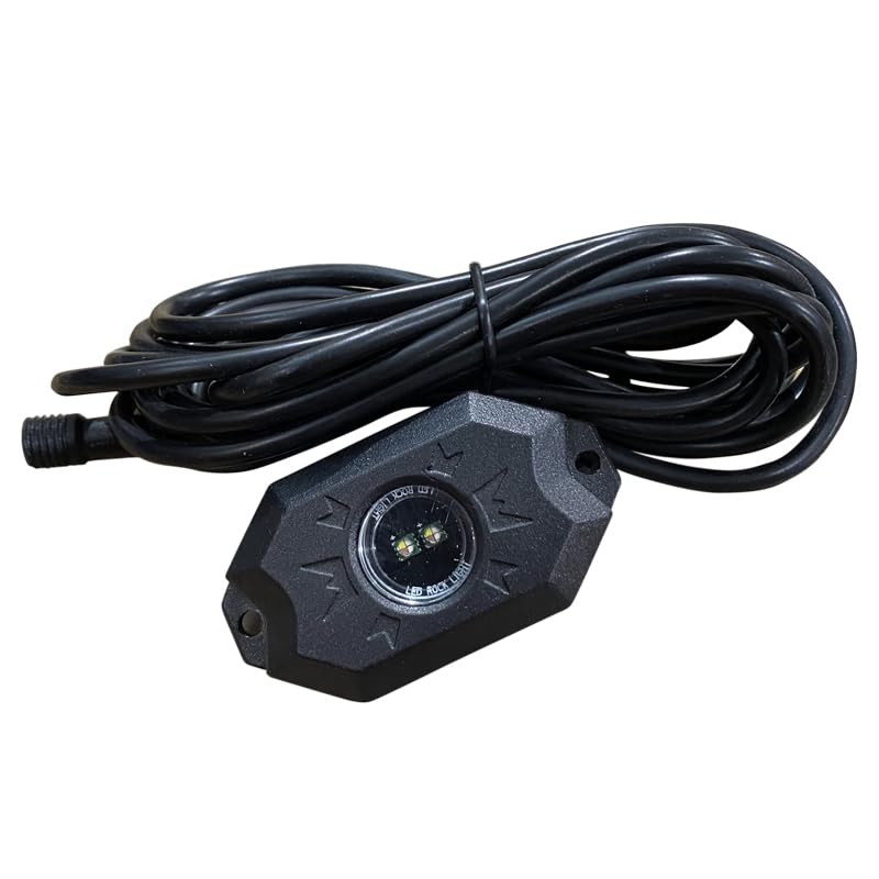 Race Sport Lighting NEW RS8PRGBW 8-POD Hi-Power RGB+W Rock Light Complete Kit with Bluetooth APP controls in Retail Box,Black