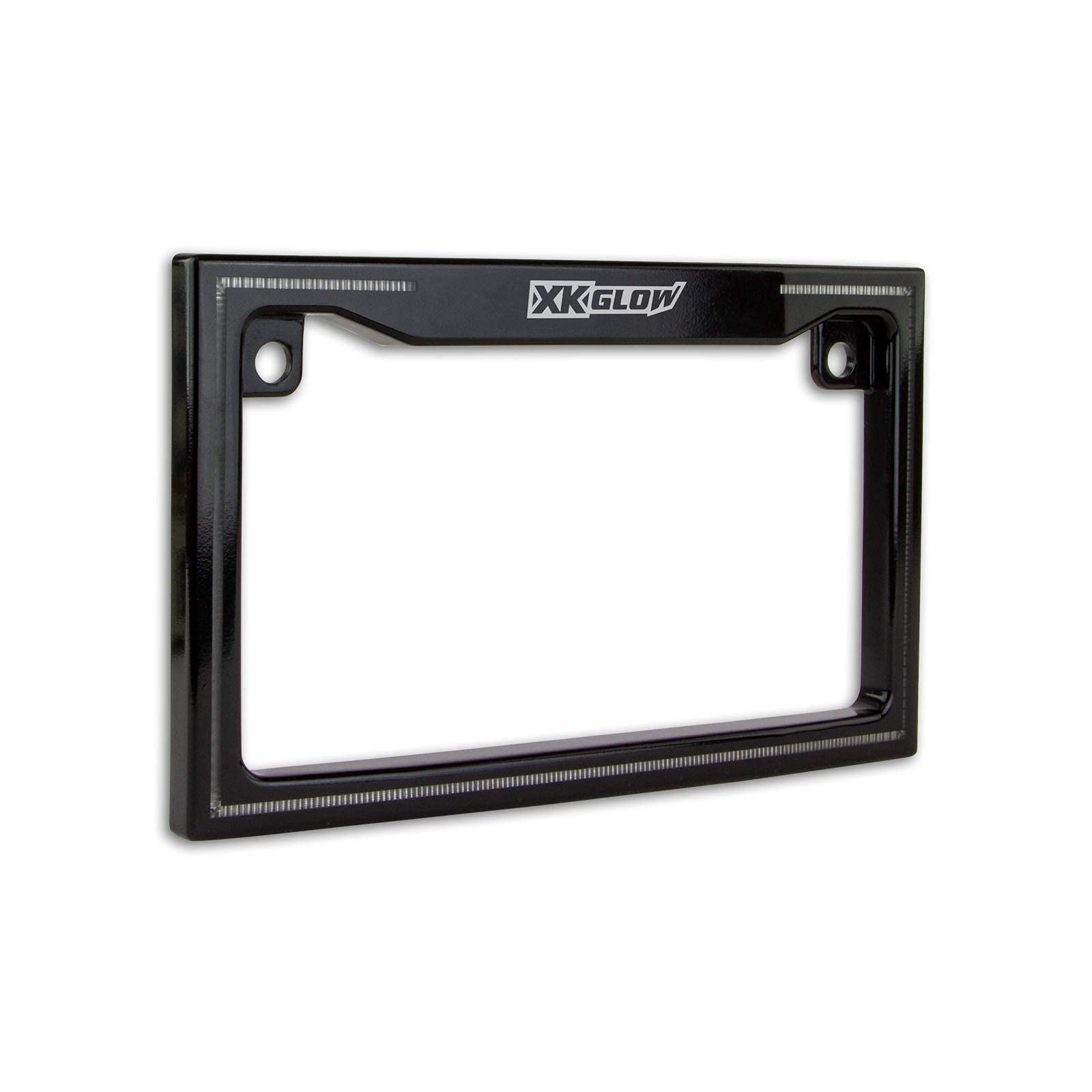 Motorcycle LED License Plate Frame XKGLOW-XK034018 with Running Turn and Brake - BLACK