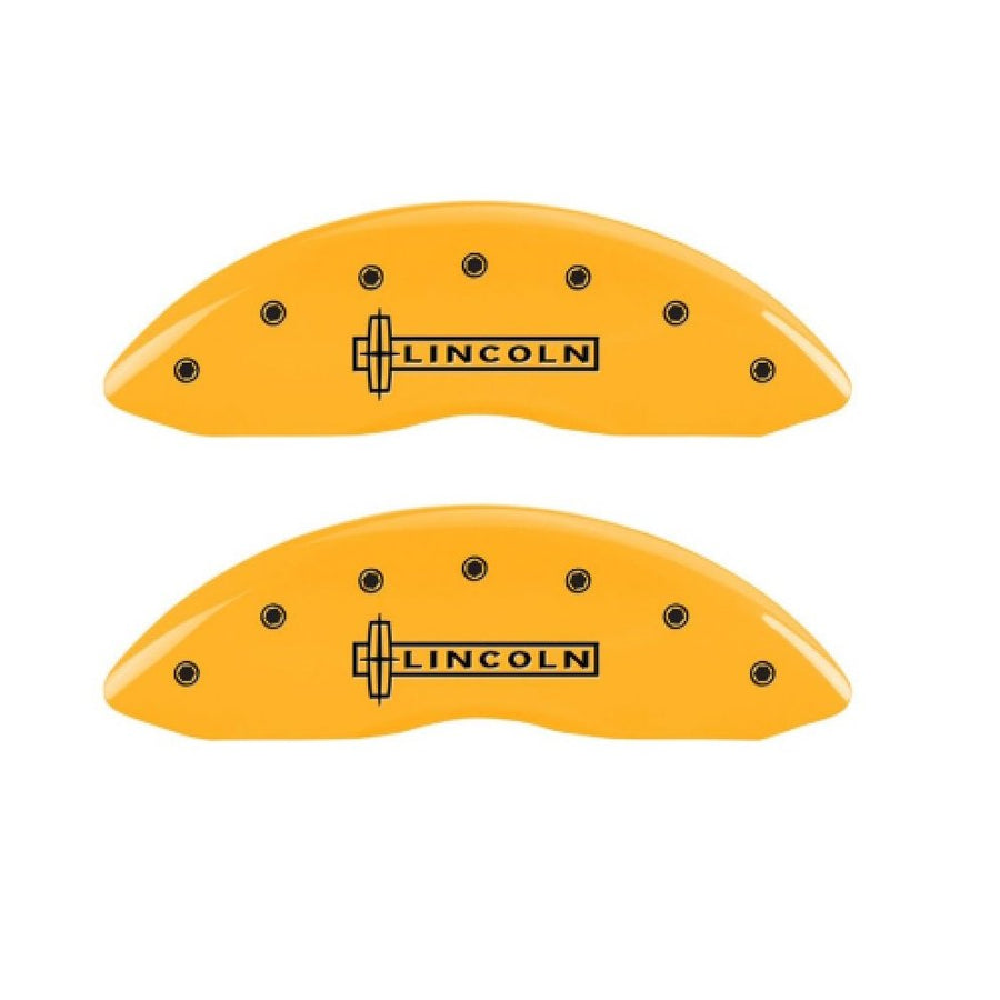 MGP 36024SLC1YL Caliper Covers Yellow Powder Coat Finish Black Characters Disc Brake Caliper Cover, Set of 4