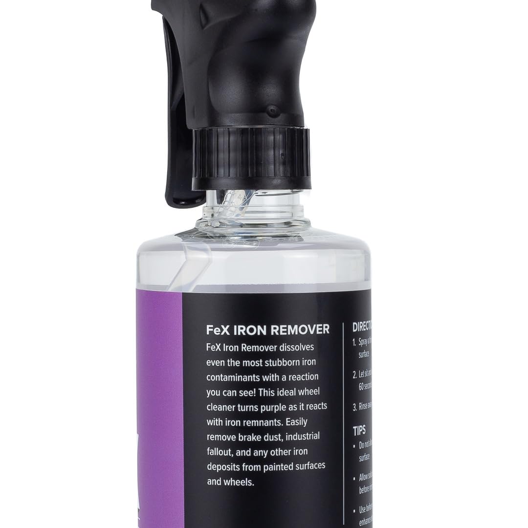 Maxshine Iron Remover & Wheel Cleaner FEX, 16oz, Unscented Liquid | Contaminant Removal, Safe for Paint, Wheels, Chrome | Visible Action for Automotive Detailing