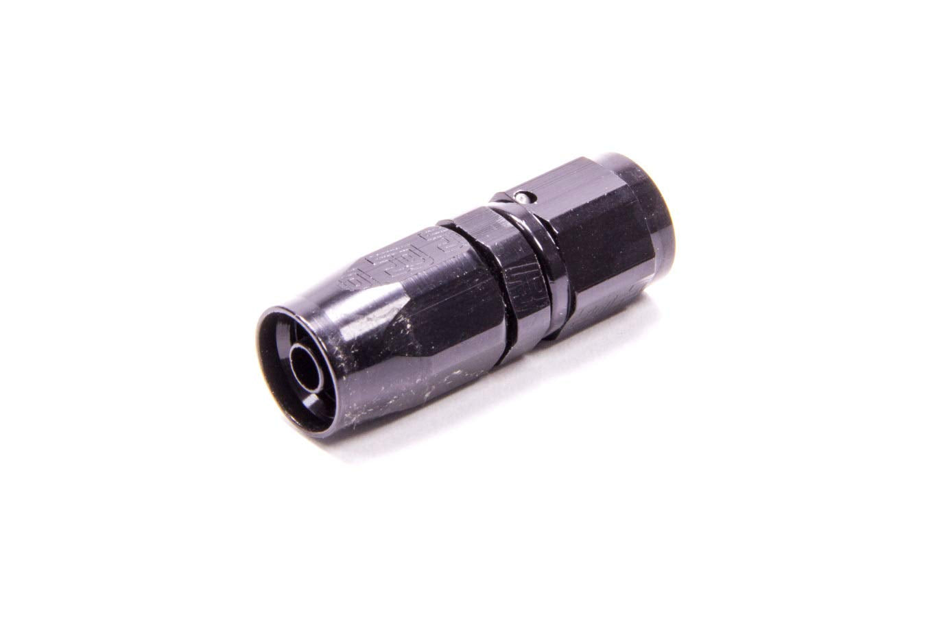 Hose End Russell Fitting, Full Flow, Straight, 4 AN Hose to 4 AN Female, Aluminum, Black Anodized, Each