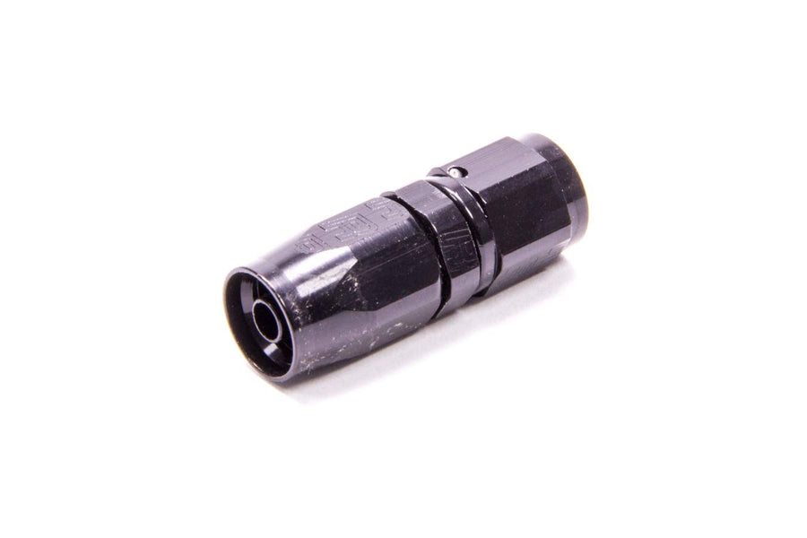 Hose End Russell Fitting, Full Flow, Straight, 4 AN Hose to 4 AN Female, Aluminum, Black Anodized, Each