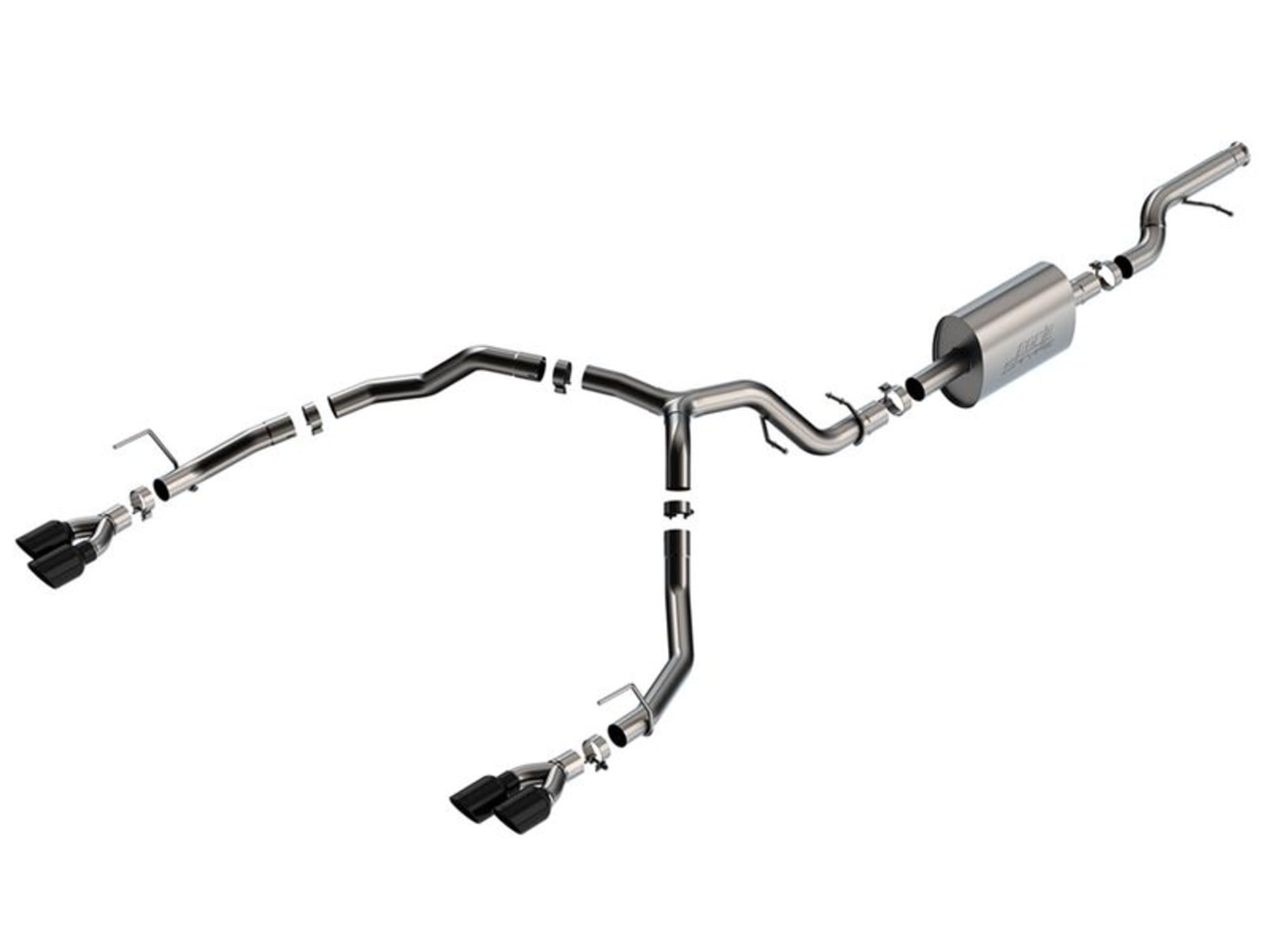 Borla 5.3L V8 21-22 Chevy Tahoe Cat-Back Exhaust w/Black Chrome Tips 2/4WD 4DR 3in/2.75in - 140857BC