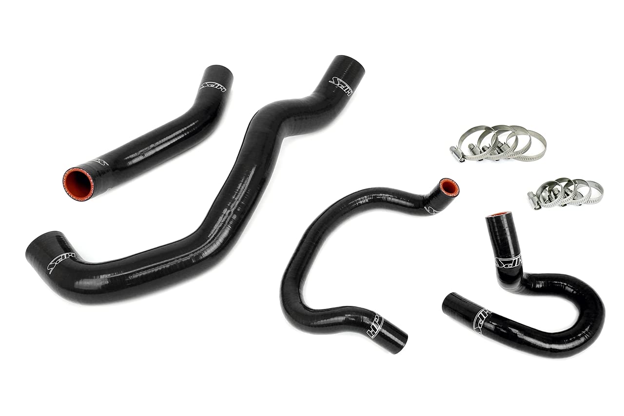3-ply HPS Black Reinforced Silicone Radiator + Heater Coolant Hose Kit 57-2099-BLK