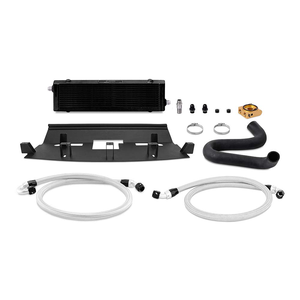 Mishimoto Oil Cooler Kit MMOC-MUS8-18TBK Compatible With Ford Mustang GT, 2018+