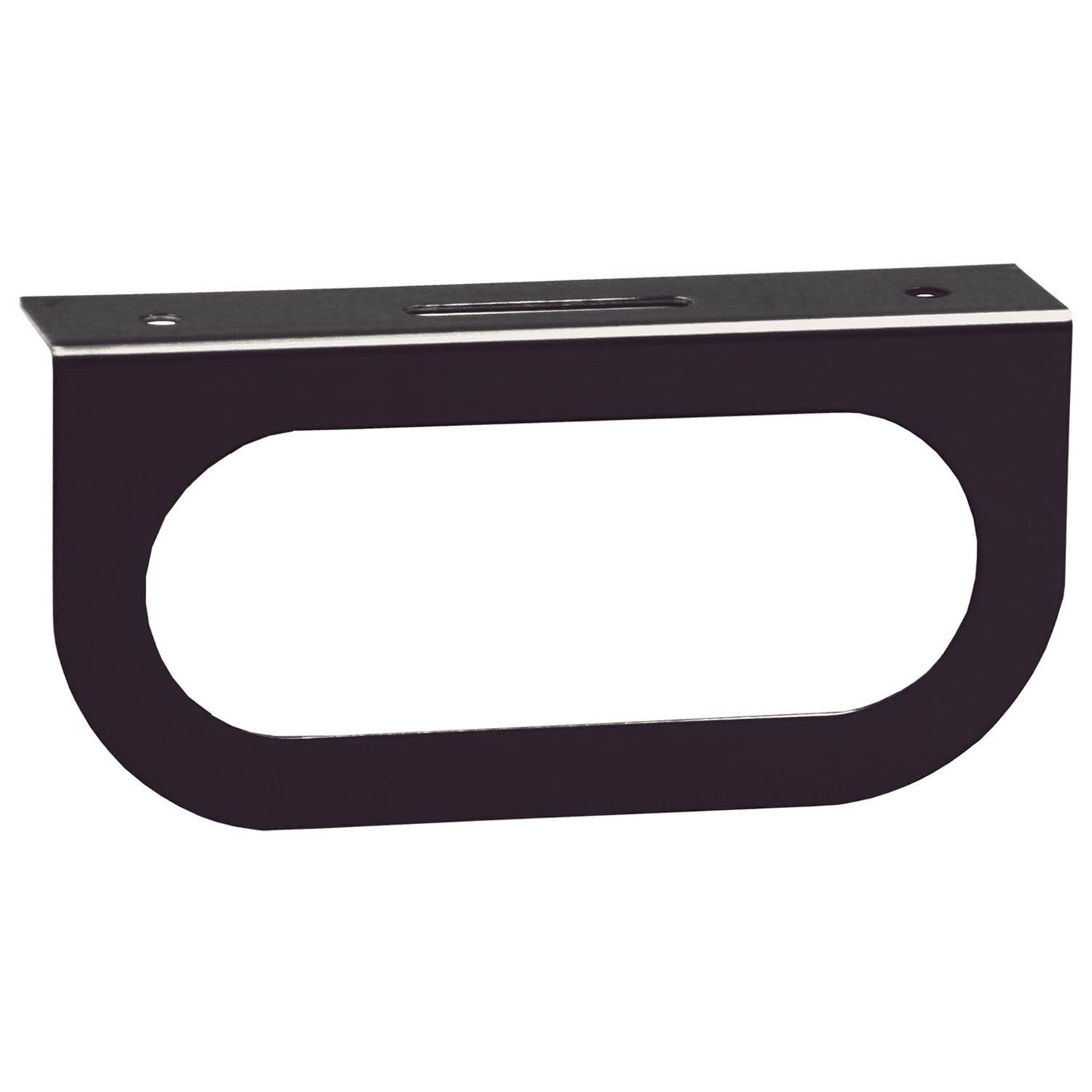 Single Buyers Oval Black Powder Coated Carbon Steel Light Bracket - Lot of 12