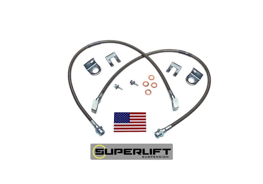 SUPERLIFT SUSPENSION Brake Hose Kit RealTruck for Jeep CJ5/CJ7 | Rear Bullet Proof Single Brake Hose | 91400 | Fits 1976-1986 Jeep CJ5 / CJ7 with 3" Lift Kit