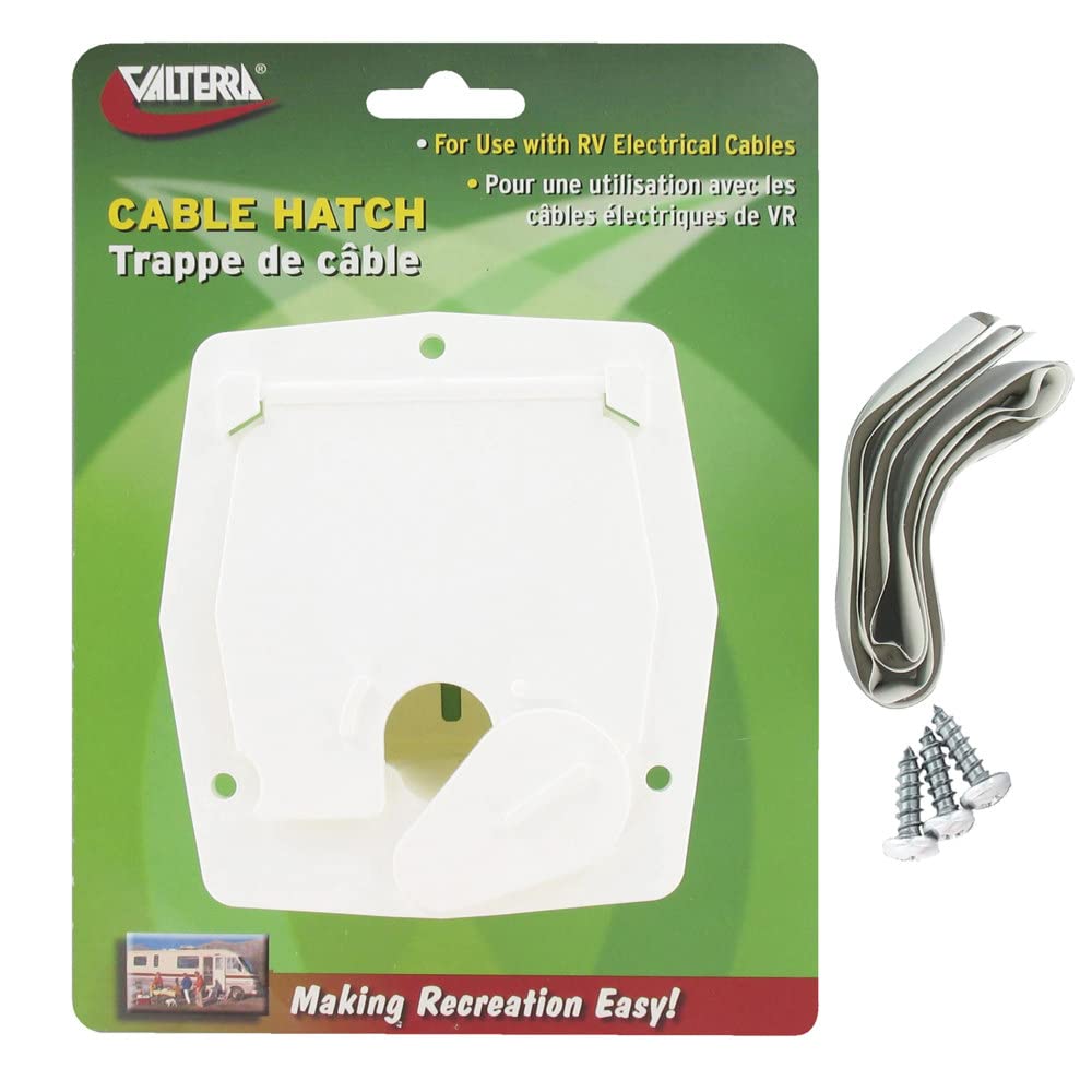 Small Square Valterra A10-2143VP Cable Hatch White