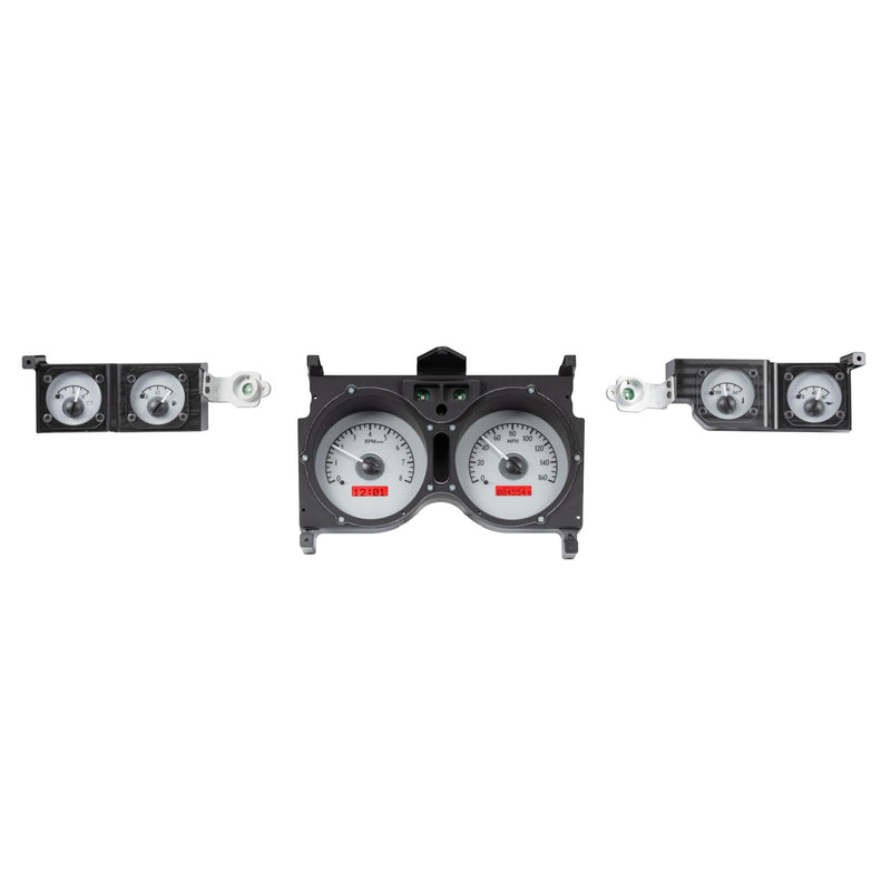 Chevy Chevelle / Monte Carlo 1973-77 VHX System, Silver Alloy Style Face, Red Display