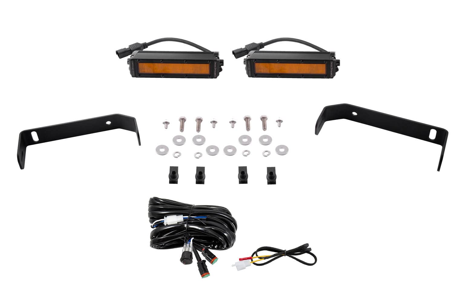 Diode Dynamics LED Lightbar Kit Stage Series compatible with Ford Ranger 2019-2021, SS6 Amber Wide