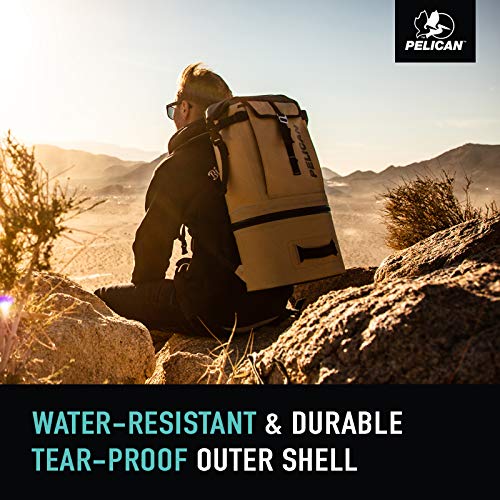 Dayventure Pelican Backpack Soft Cooler (Light Grey) | Water-Resistant, Tear-Proof Outer Shell | Padded Shoulder Straps