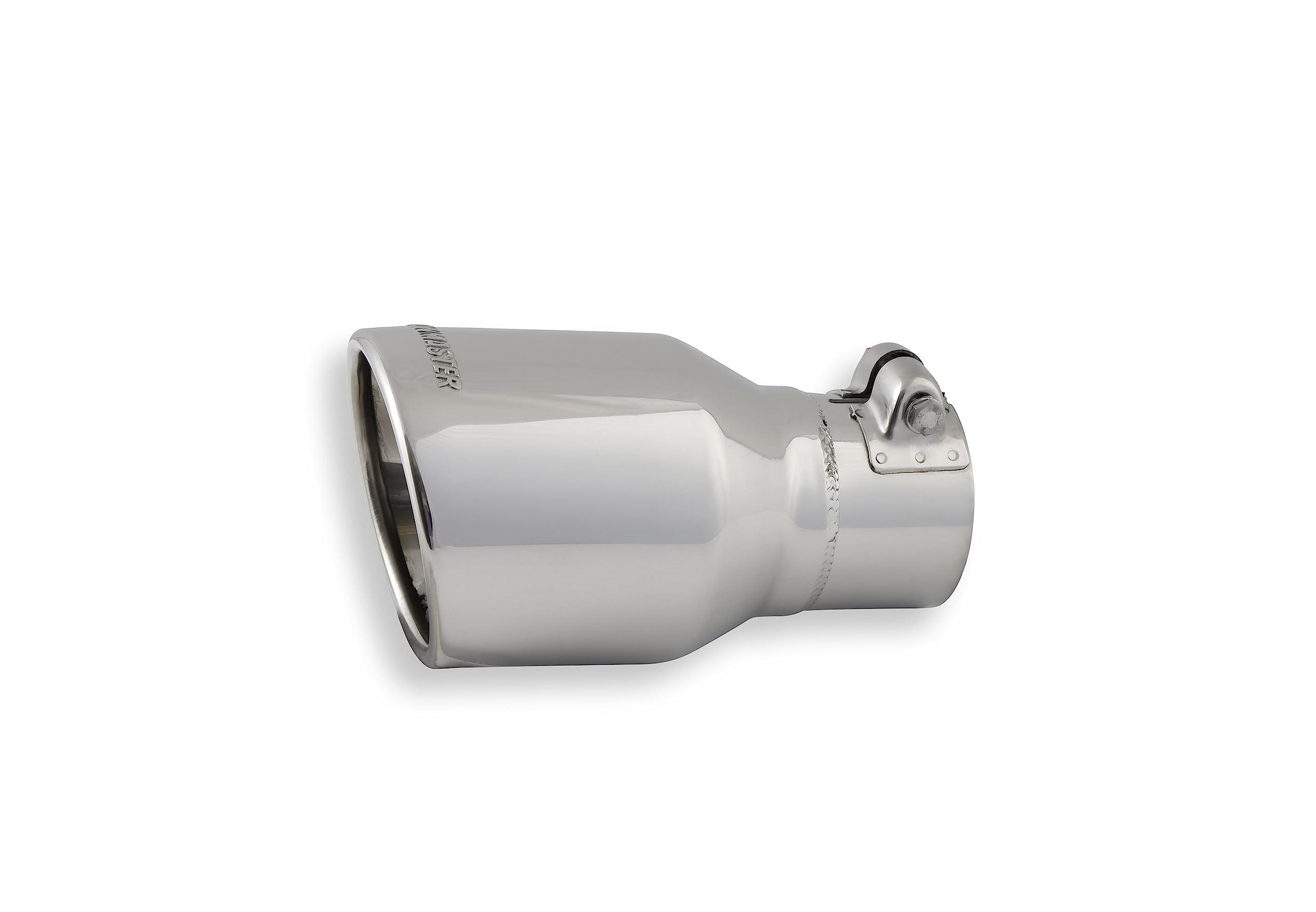 Exhaust Tip Flowmaster 15365 4 Inch Rolled Angle Polished 304 Stainless Steel Fits 2.50 Inch Tubing Clamp On