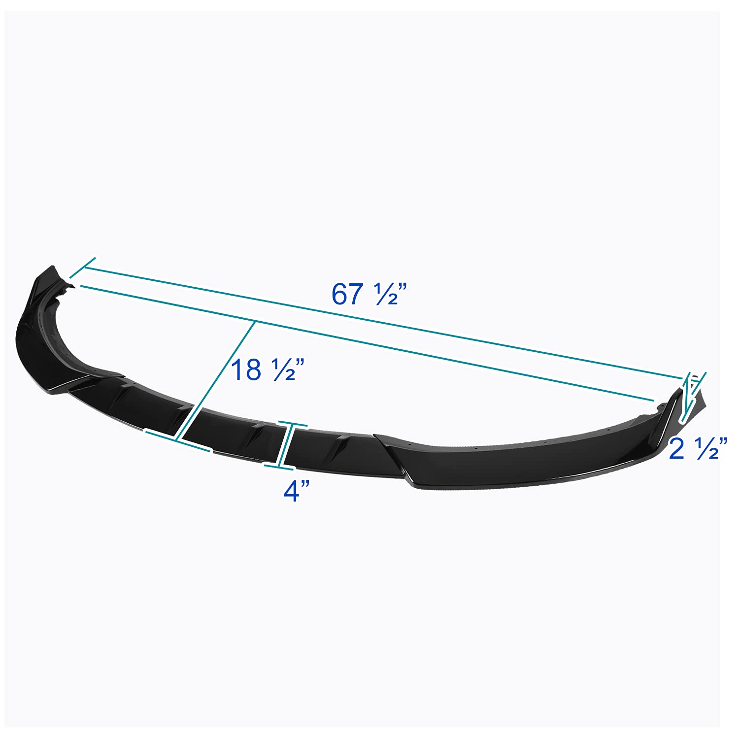 Glossy Black Spec-D Tuning Front Bumper Lip Spoiler Splitter Compatible with 2016-2019 BMW 3 Series F30 F35 328i 330i