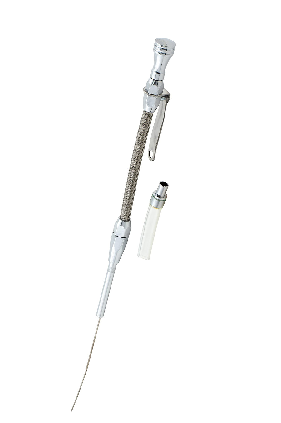 Engine Oil Dipstick & Tube Mr. Gasket 9705G - Braided Stainless Steel