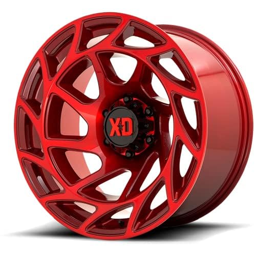 XD Wheels Onslaught Xd860 Candy RED Wheel with Alloy Steel (17 x 9. inches /6 x 106 mm, -12 mm Offset)
