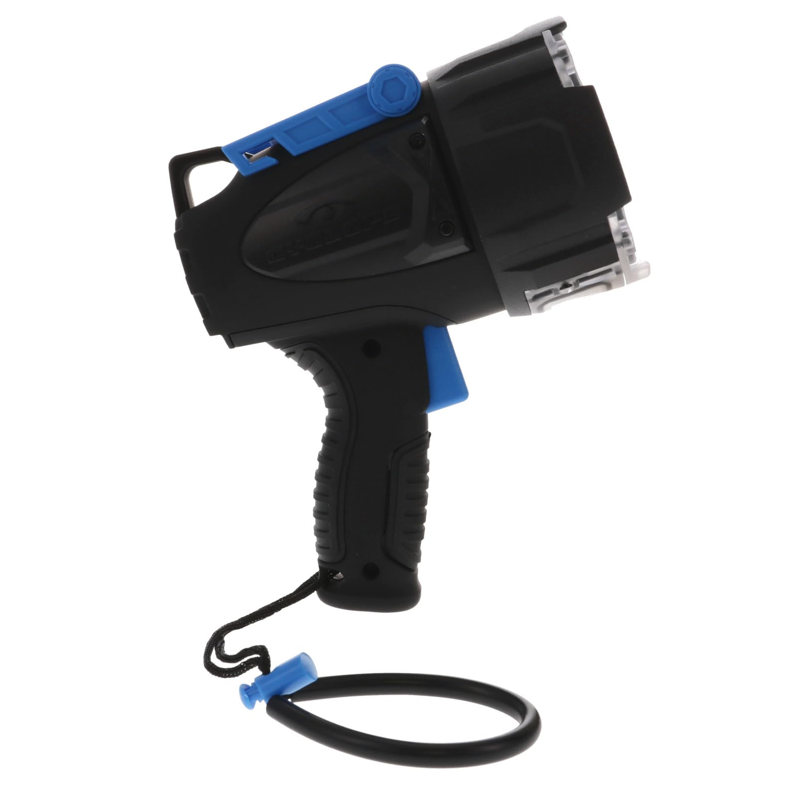 CYMAX Cyclops 10000 Lumens IPX67 Waterproof 4 Lighting Modes Rechargeable LED Handheld Spotlight | Charger & Detachable Red Lens Included