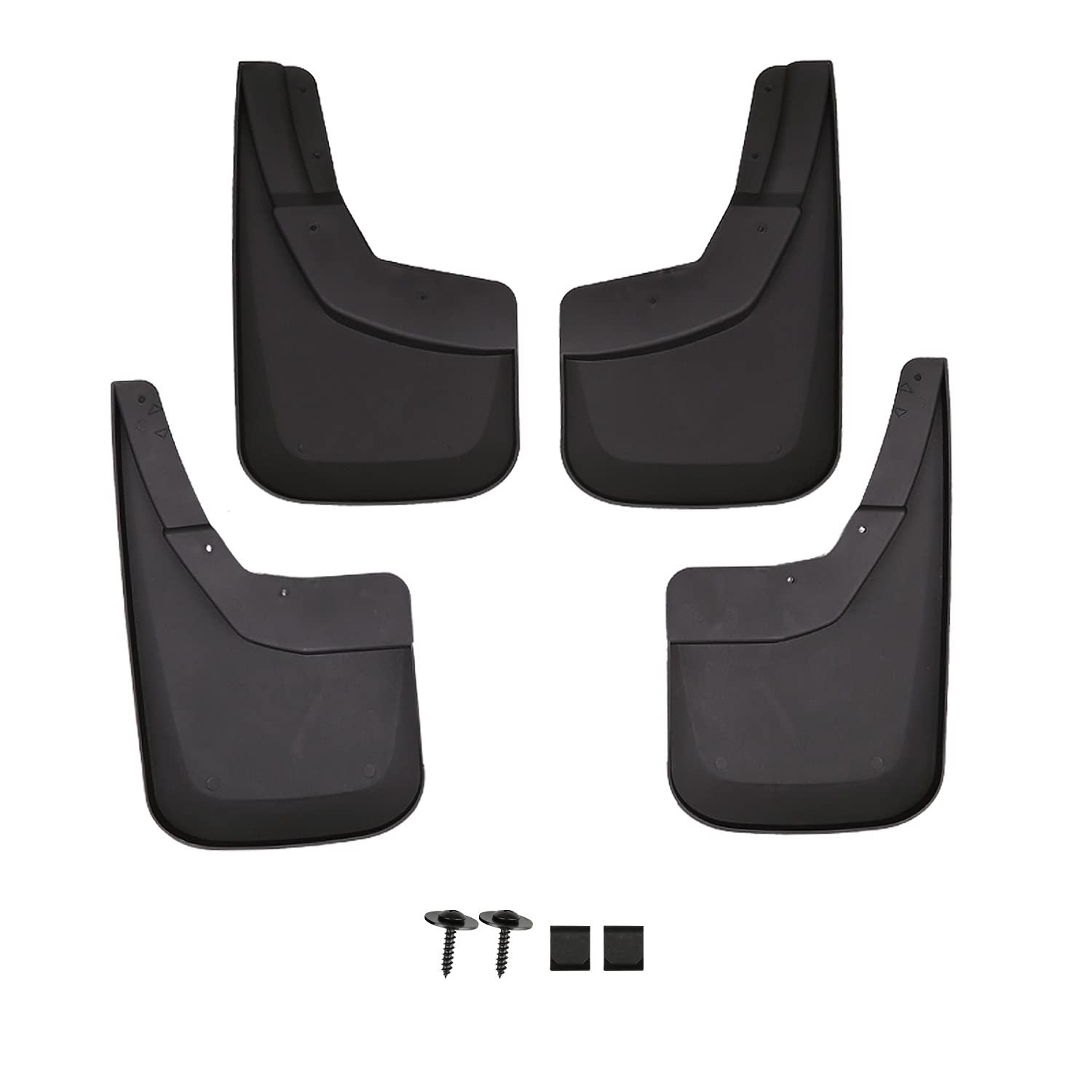 4PC Spec-D Tuning Splash Guard Mud Flaps w/o Wheel Lip Front + Rear Compatible with 2014-2018 Chevy Silverado