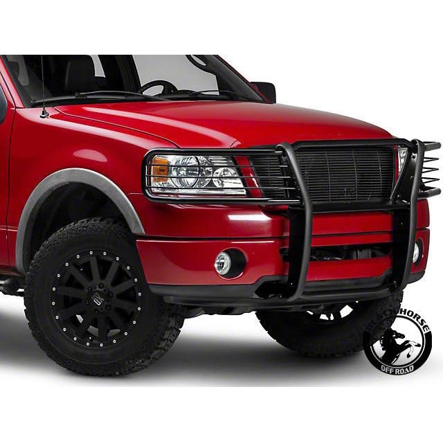 Bumper Guard Black Horse Grille brush Modular Black Compatible with 2004-2008 Ford F-150-17FP28MA