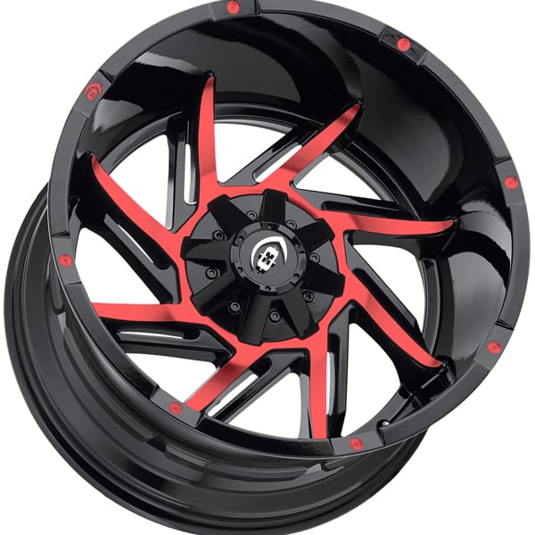 422 Prowler Vision 20x12 5x4.5"/5x5" -51mm Black/Red Wheel Rim 20" Inch 422Z20207BMFR-51
