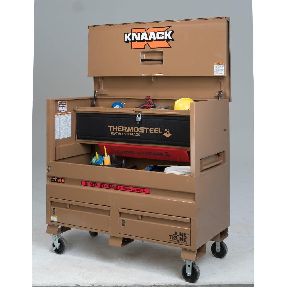 89-DH KNAACK Piano-Style Jobsite Box,49 in,Tan