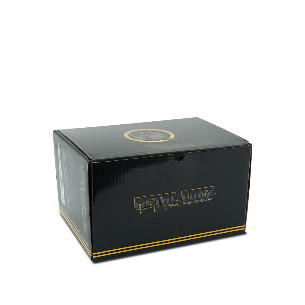 Spiked Metal Lugz Lugz Black 14x1.5 Thread 4.4" Overall Length kit Contains 32 Lugs & 1 Key