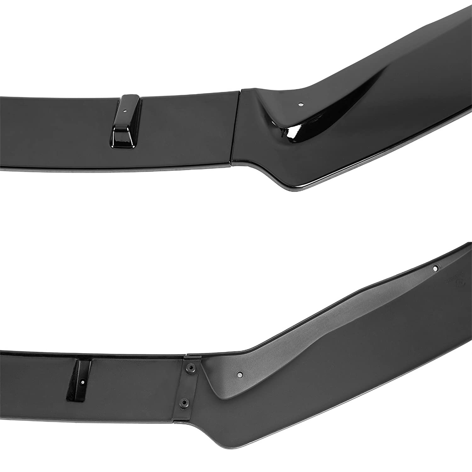 Glossy Black Spec-D Tuning Front Bumper Lip Spoiler Splitter Kits 3PC Compatible with Nissan Sentra 2016-2019